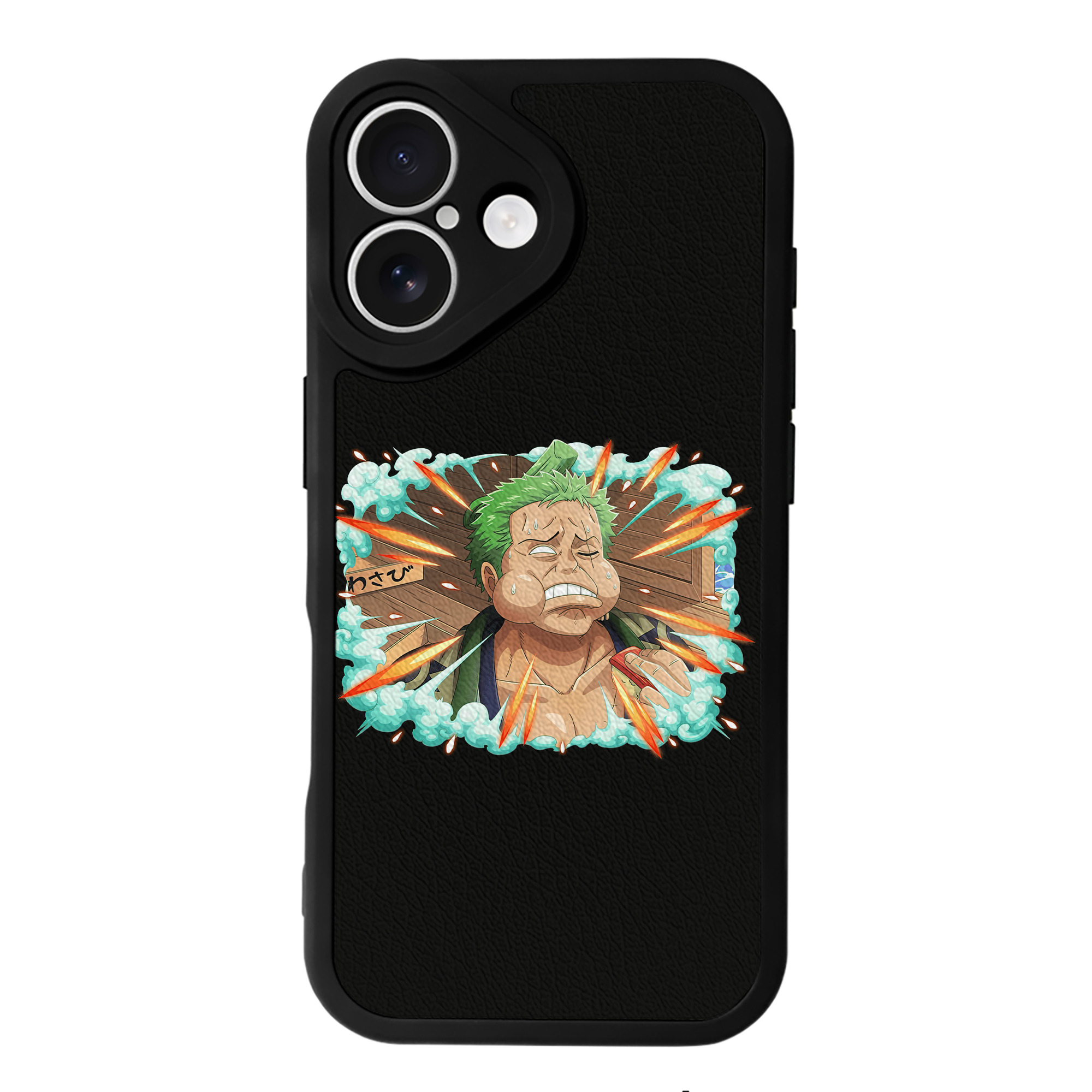 （画像用） ワンピース ロロノア・ゾロ ONE PIECE Roronoa Zoro 【iPhone 16シリーズ対応】シリコンスマホケース（レザー調） 材質：シリコン